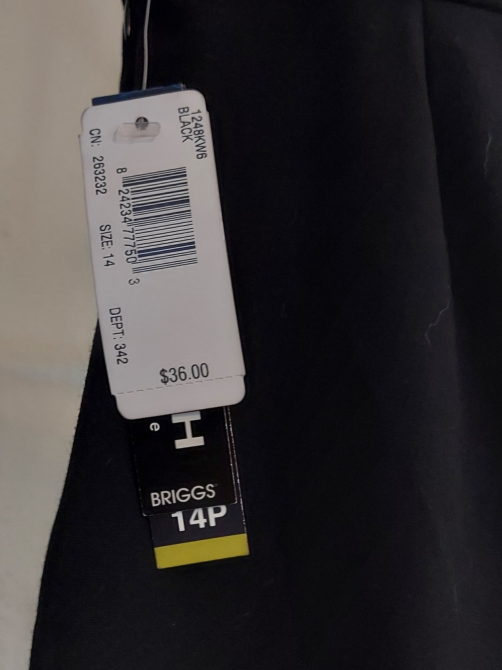 Briggs New York Classic Black Straight-Leg Trousers - Picture 3 of 5